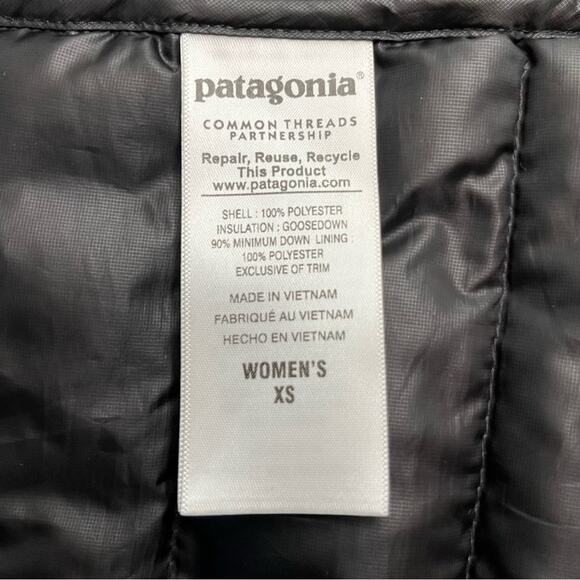 Patagonia Women’s Down Sweater Vest Black Puffer Jacket Size XS - Picture 4 of 6
